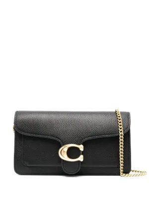 Tabby chain leather clutch