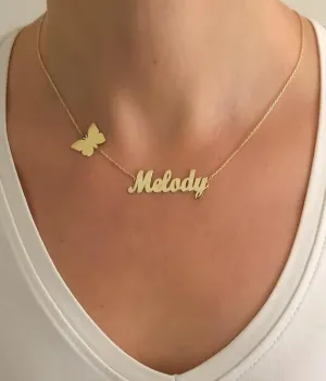 Take Me away Name Plate Necklace