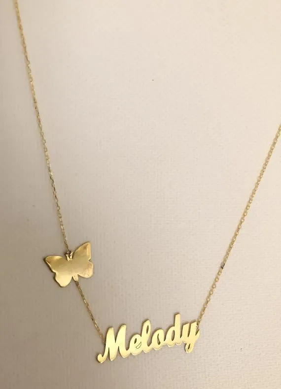 Take Me away Name Plate Necklace