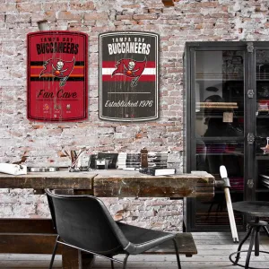 Tampa Bay Buccaneers 16x23 2 pack Established Faux Wood Wall Signs
