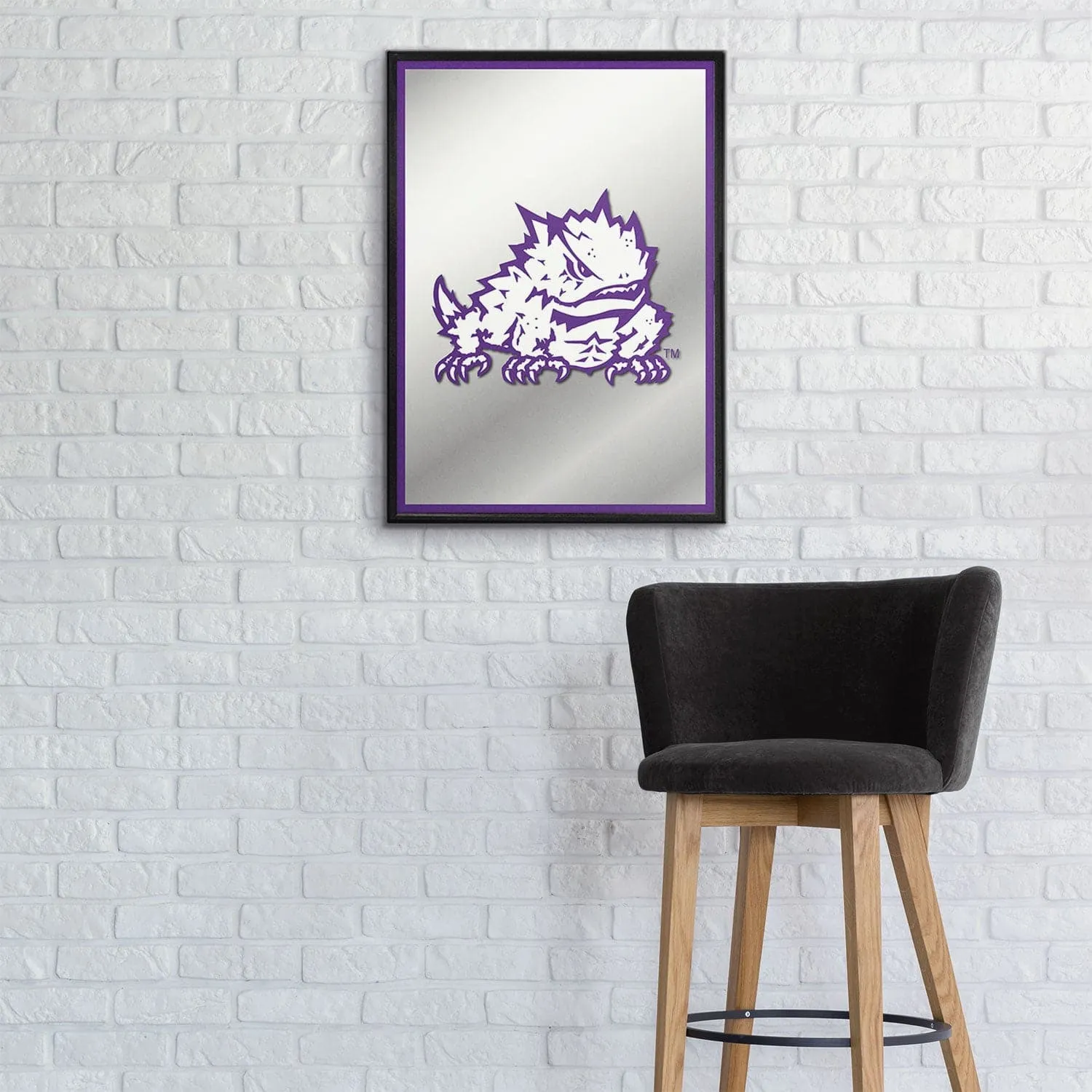 TCU Horned Frogs: Mascot - Framed Mirrored Wall Sign