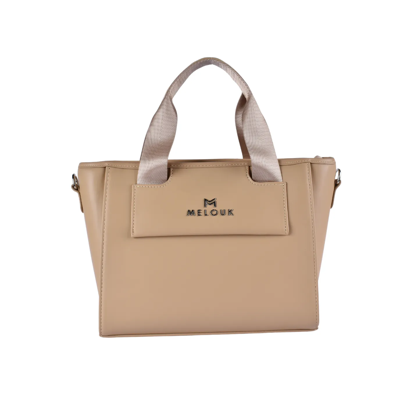 Textured Leather Top Handle Bag