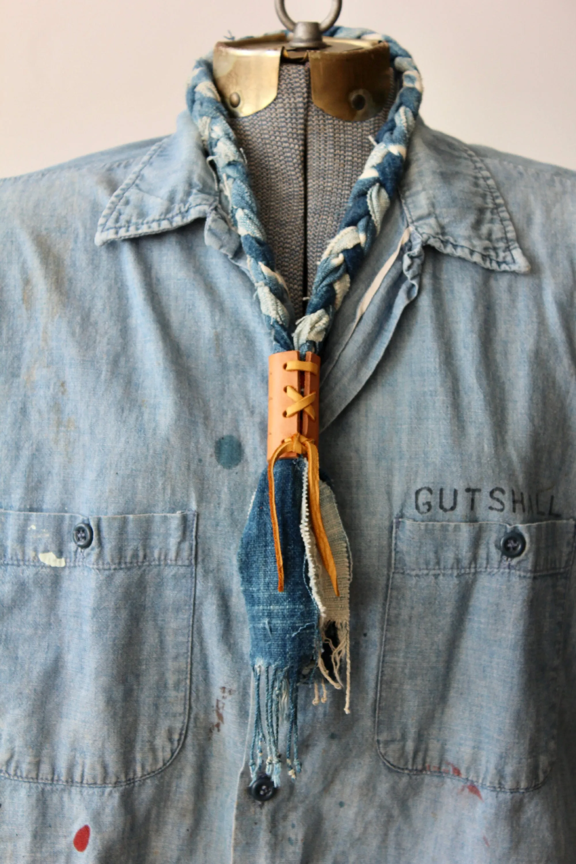 The Highlands Foundry Indigo Mossi Neckerchief THF129