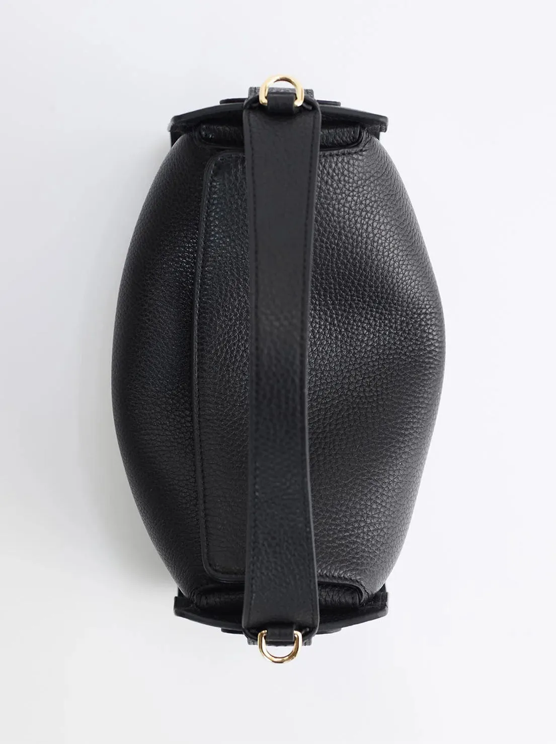 The Horse - Clementine Bag - Black Pebbled Leather with Gold
