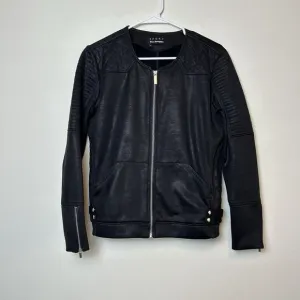 The Kooples Sport Jacket Women's Large Black Quilted Moto Bikercore Classic Zip