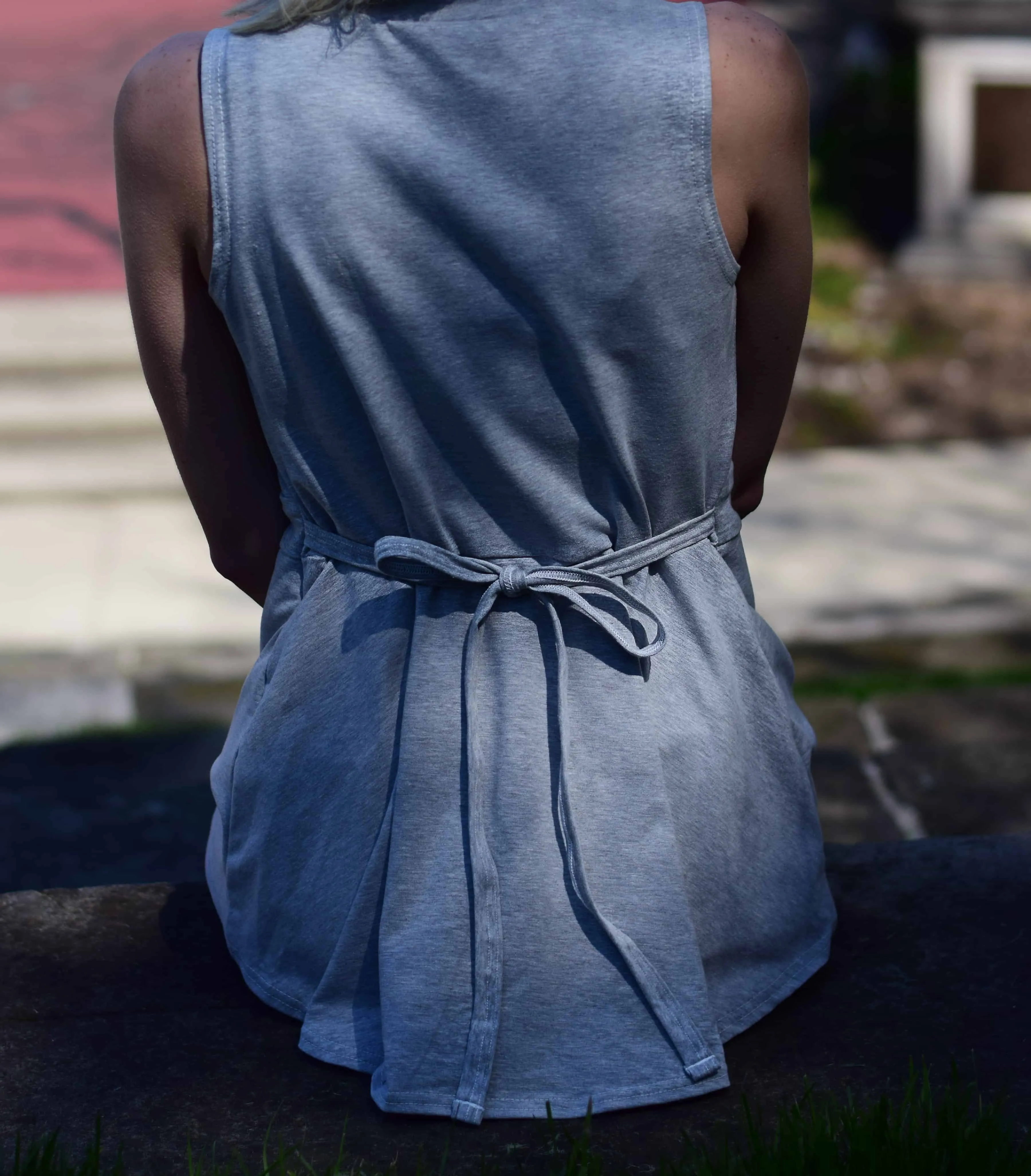The Original Mastectomy Drain Pocket Top - Gray