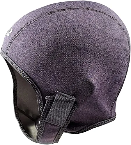 Tilos 1mm Metal-Light Coated Neoprene Adjustable Beanie for Surf Surfing Kayak Rafting Canoe Snorkel Swimming Cap Hat (Black, M)