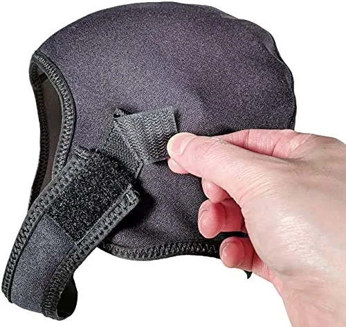 Tilos 1mm Metal-Light Coated Neoprene Adjustable Beanie for Surf Surfing Kayak Rafting Canoe Snorkel Swimming Cap Hat (Black, M)