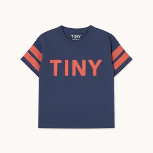 Tiny Cottons - Stripes logo tee - light navy