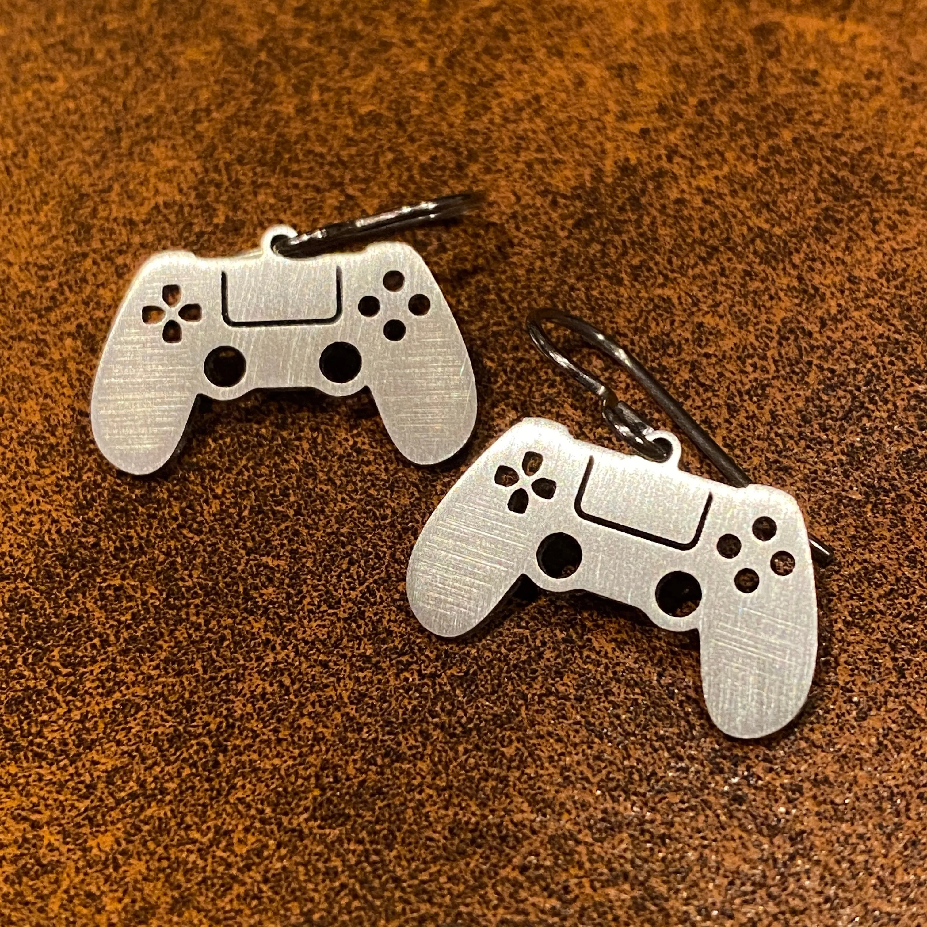 Titanium Game Controller 2 Earrings