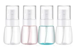 TOSERSPBE Spray Water Bottle Hair Mister Fine Mist Stylist Sprayers 360 Empty Small Misting Spritzer erfume Atomizer with Pump Clear Containers (4PCS/1oz)
