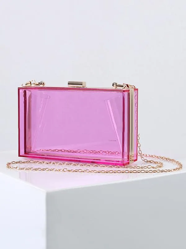 Transparent Acrylic Single Shoulder Chain Bag