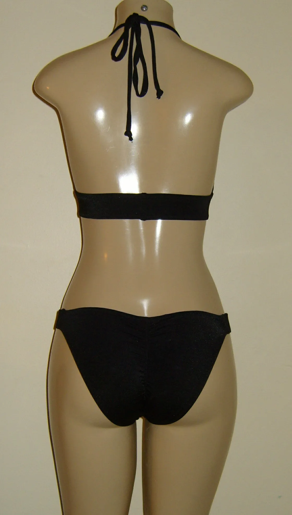 Triangle top rib band swimsuit monokini