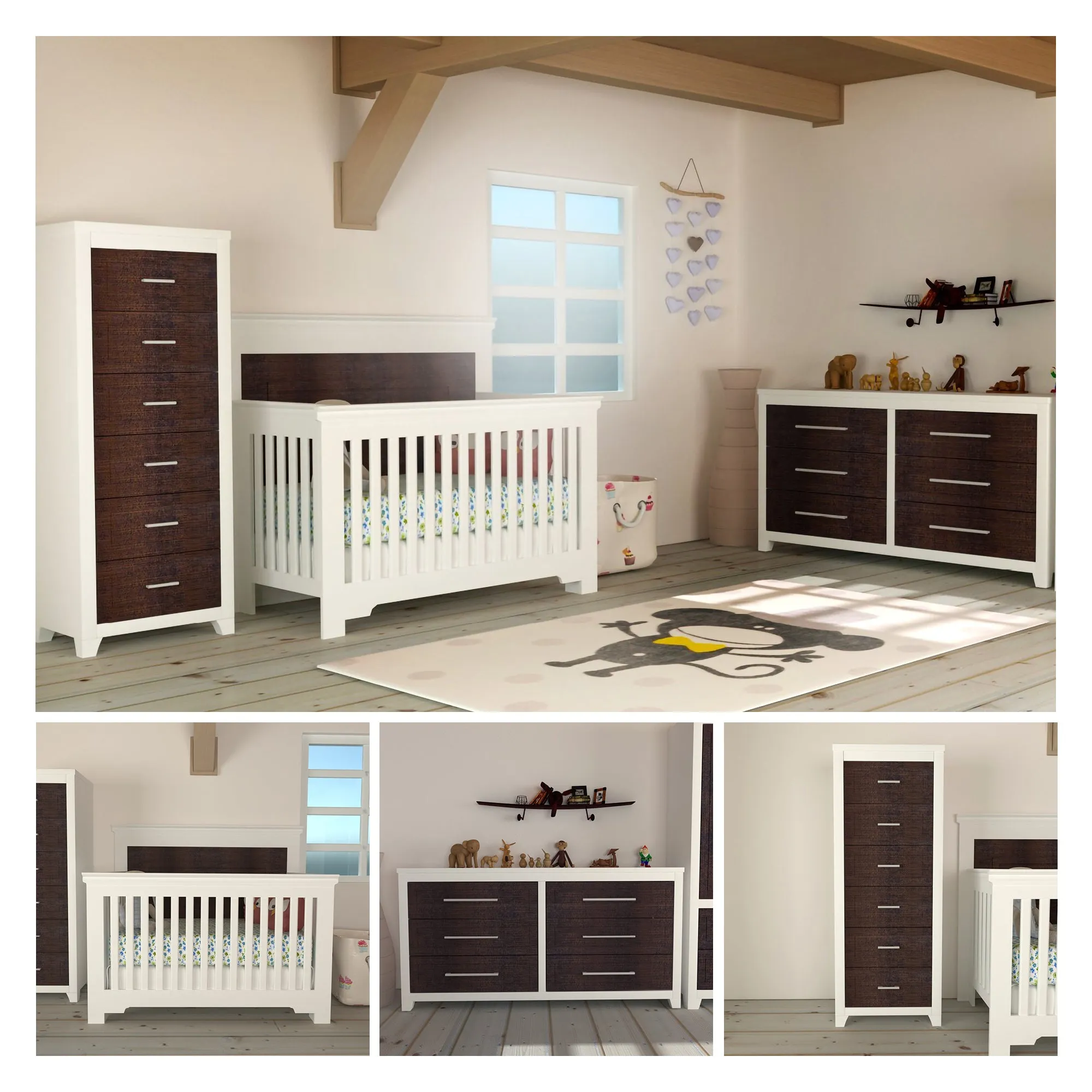 Trio collection emma - white barn wood