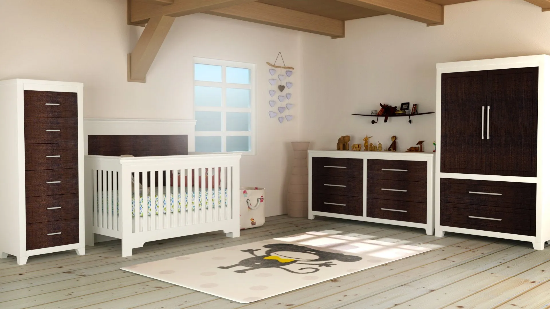 Trio collection emma - white barn wood