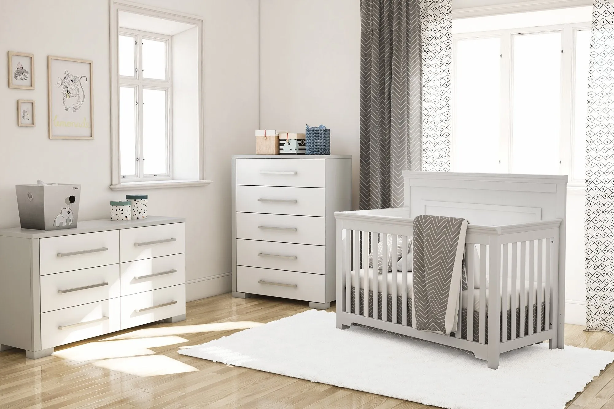 Trio collection joanna gray and white pale