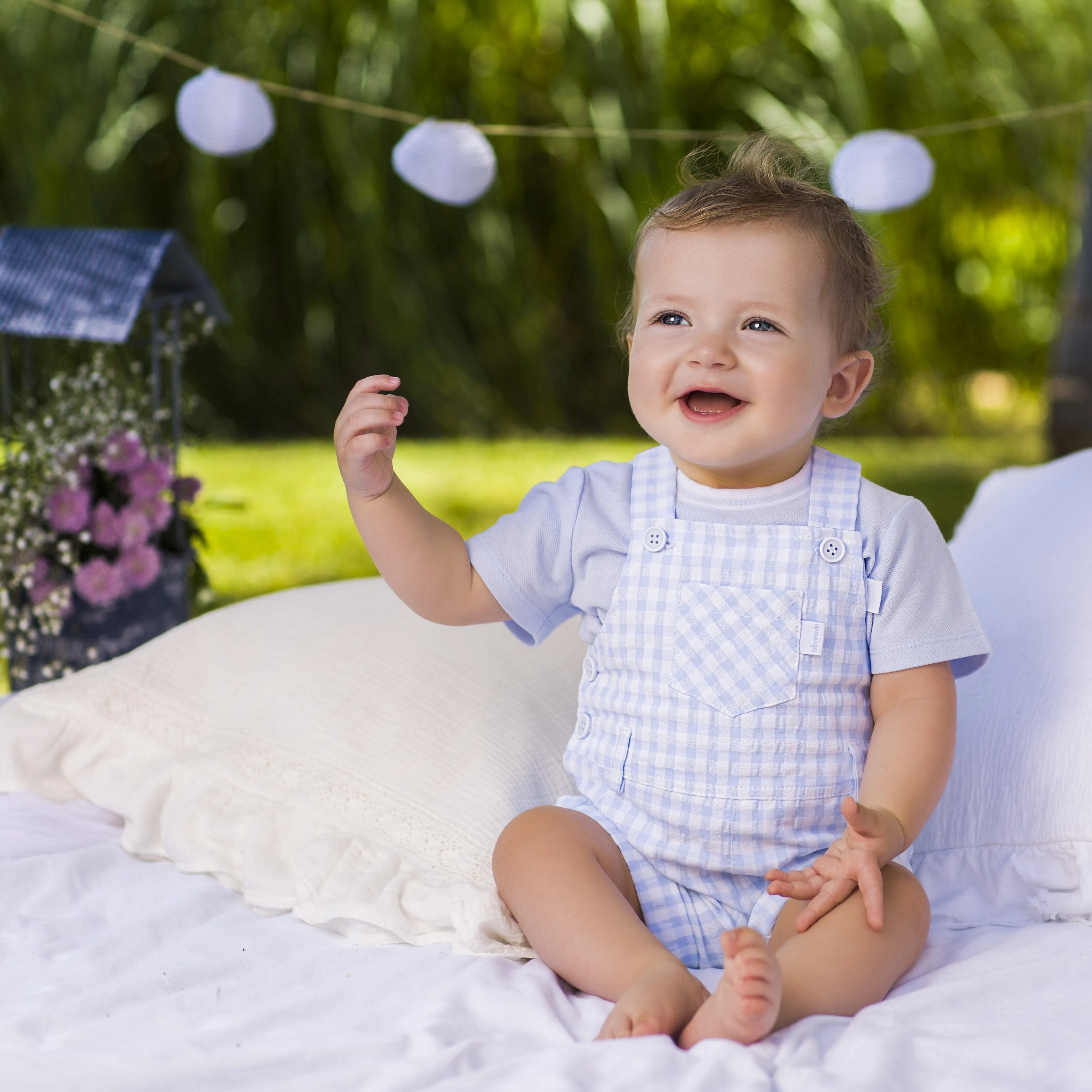 Tutto Piccolo Blue & White Two Piece Set