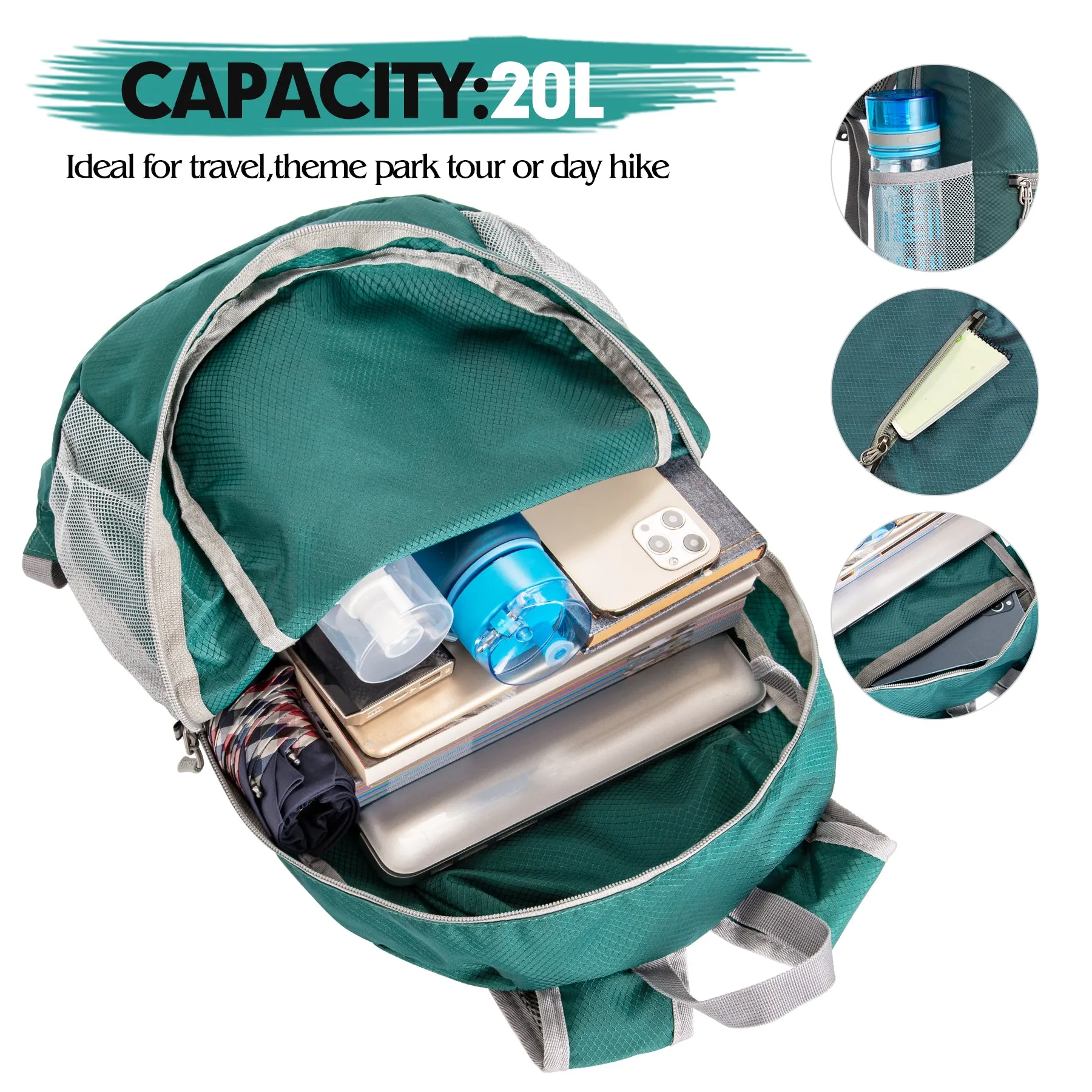 Ultra Lightweight Backpack Packable Small Sports Bag