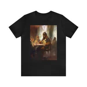 Unisex Jersey Short Sleeve Tee - ChewbaccaPlaying Poker