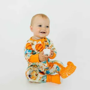Unisex Size 6-12 mon CuteCotton Orange print Unisex