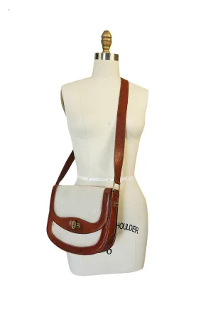 Unusual 1960s Hermes Canvas Bag with Interchangeable Strap