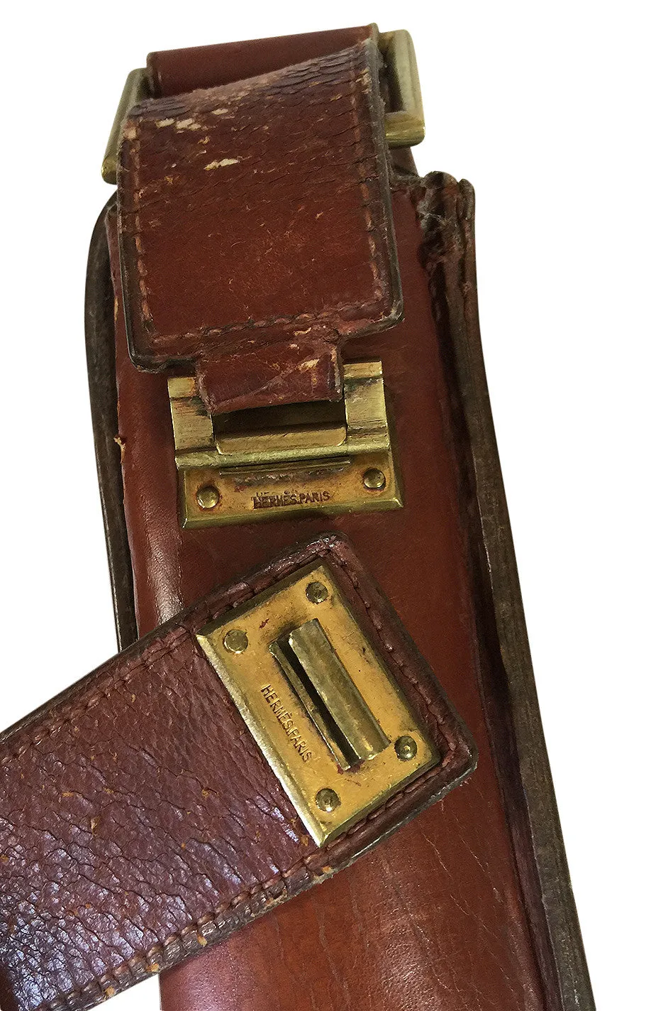 Unusual 1960s Hermes Canvas Bag with Interchangeable Strap