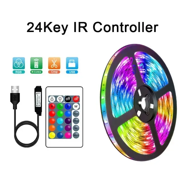USB RGB LED Strip Lights with App Control for Room & TV Backlight Decor