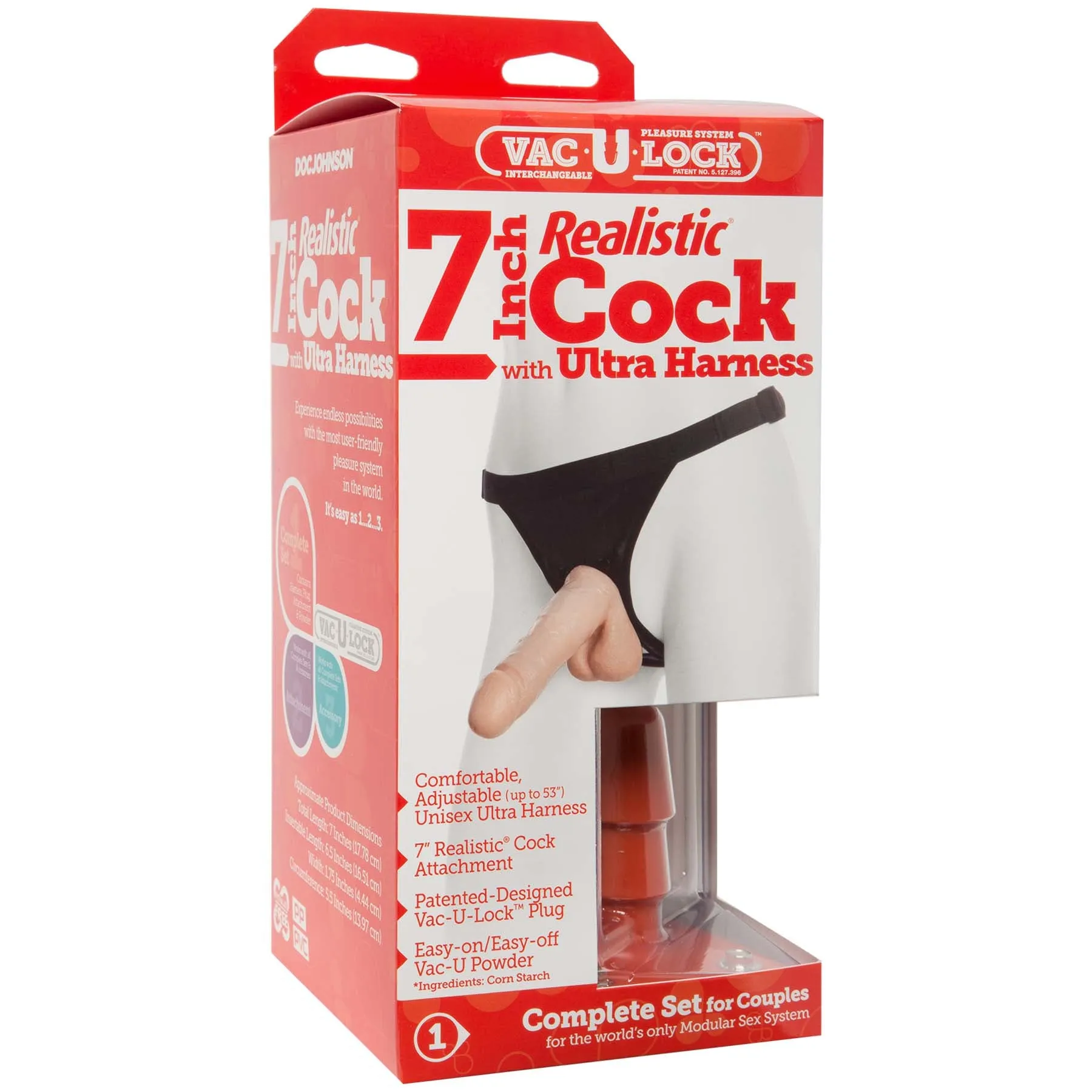 Vac-U-Lock Set - 7&quot; Realistic Ultra Harness