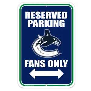 Vancouver Canucks 10x15 Parking Sign