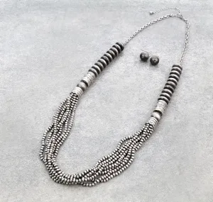 Vera 7 Strand Varied Navajo Necklace - 30"
