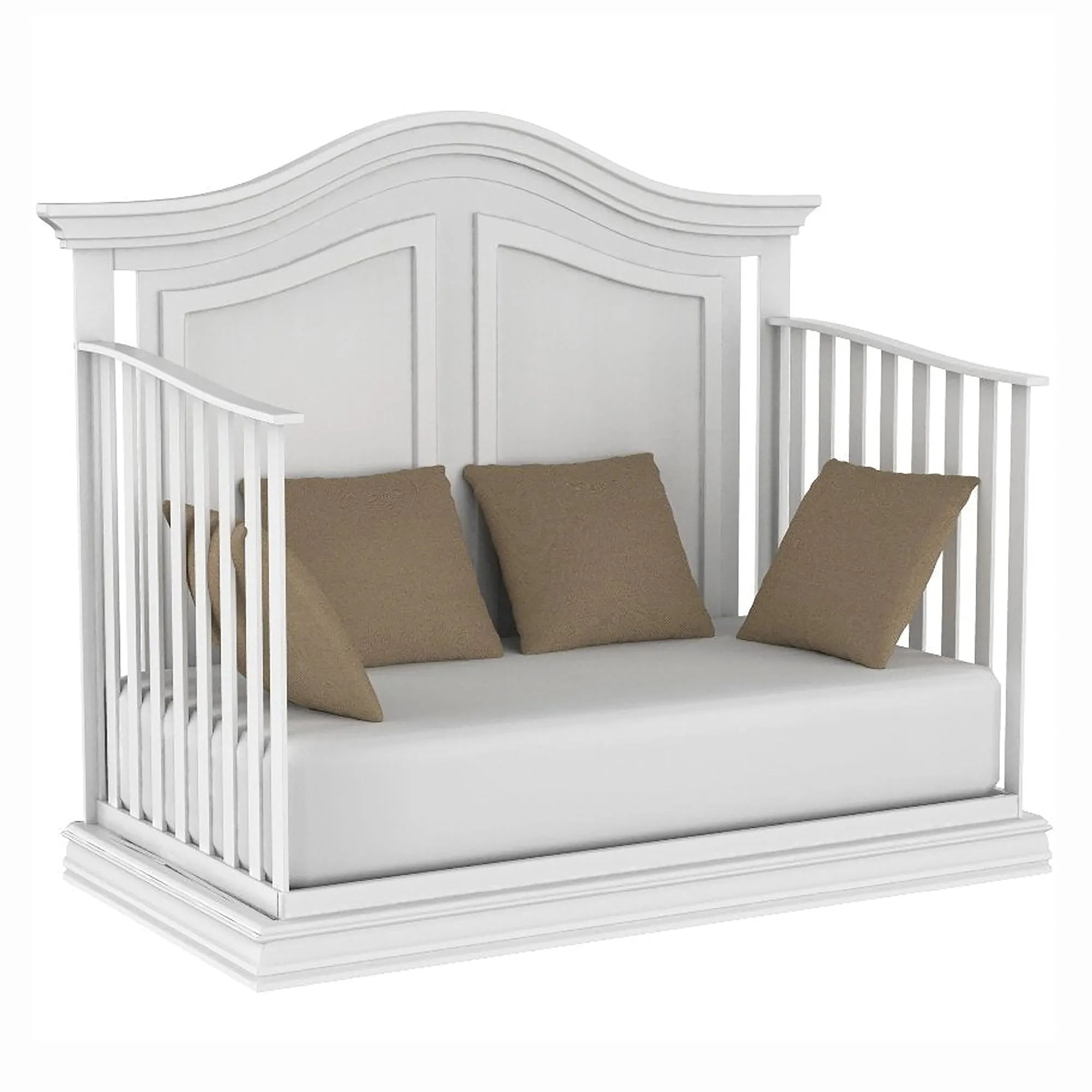 Verona 4 in 1 Baby Crib and Bed,  White