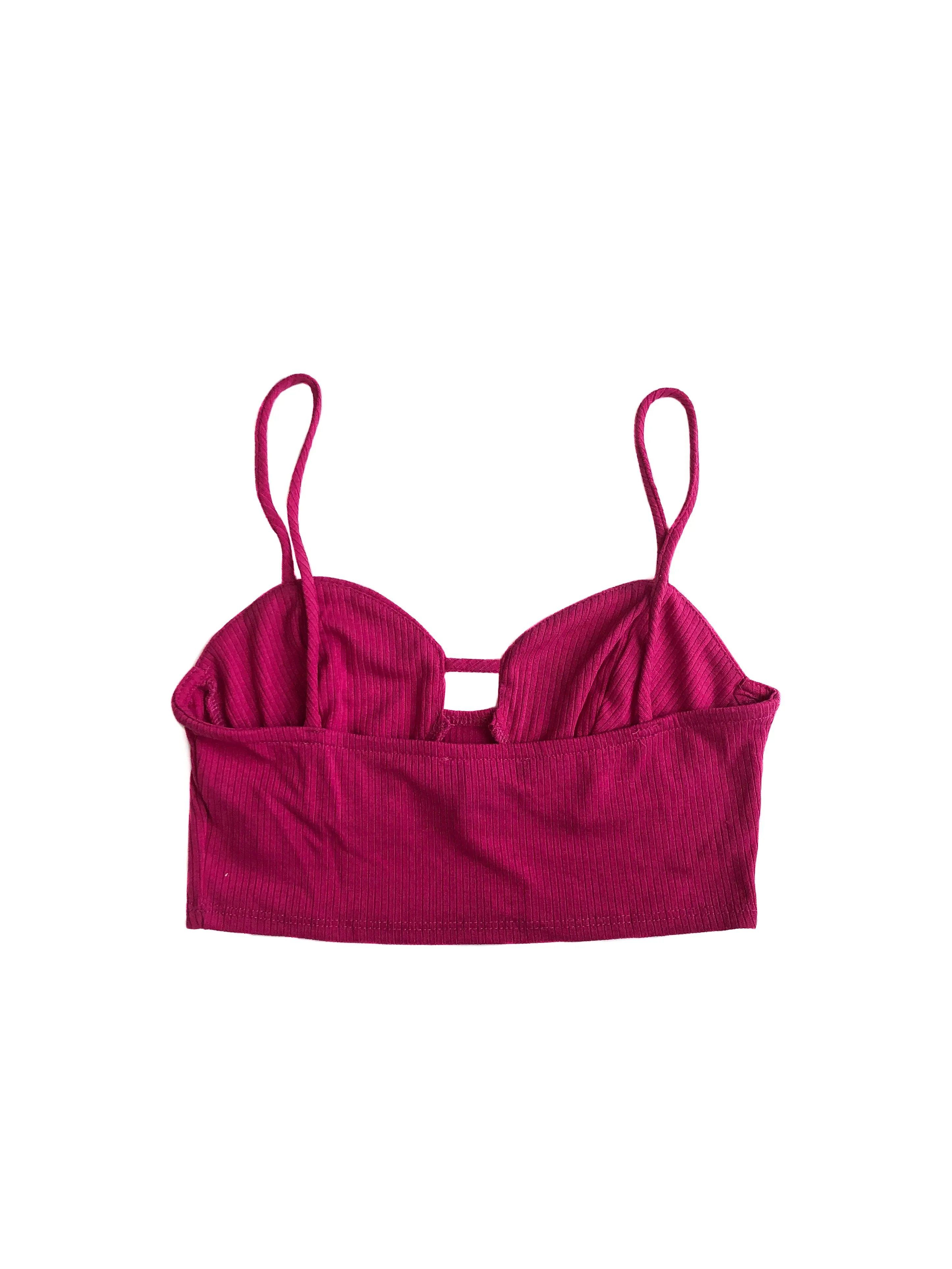 Victoria Bustier Crop Top - Pink