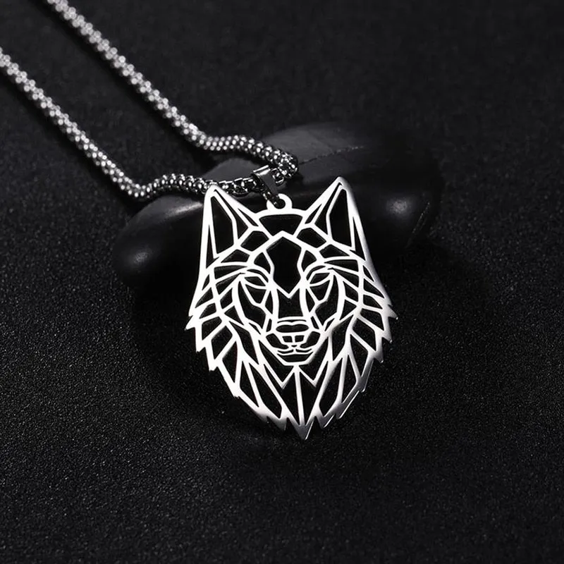 Viking Pendant Chain Necklace, Wolf/ Fox/ Bear/ Dog/ Turtle/ Tiger