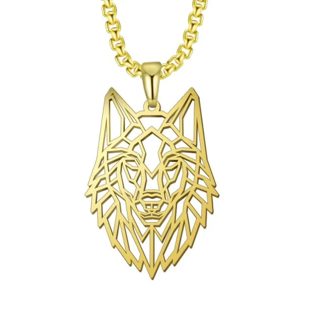 Viking Pendant Chain Necklace, Wolf/ Fox/ Bear/ Dog/ Turtle/ Tiger