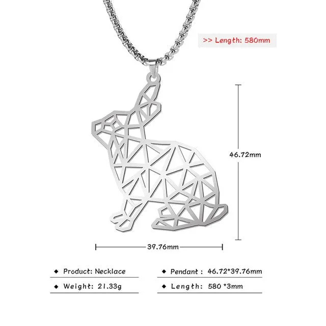 Viking Pendant Chain Necklace, Wolf/ Fox/ Bear/ Dog/ Turtle/ Tiger