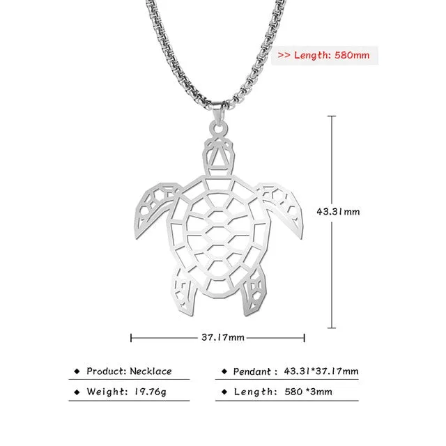 Viking Pendant Chain Necklace, Wolf/ Fox/ Bear/ Dog/ Turtle/ Tiger