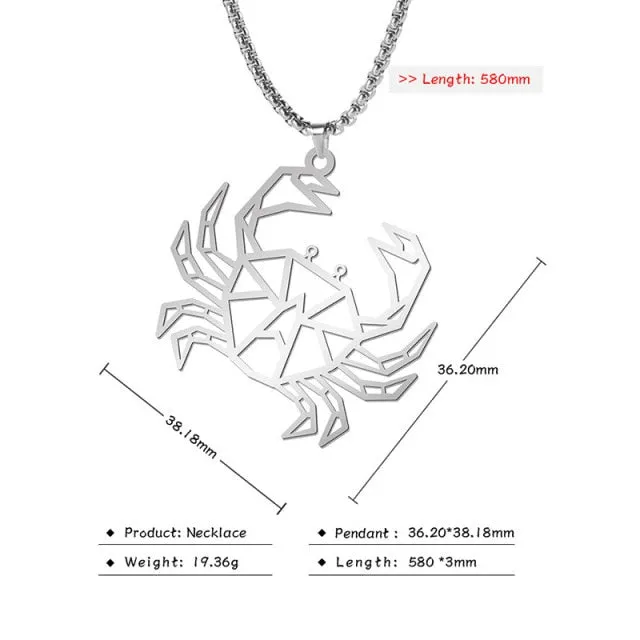 Viking Pendant Chain Necklace, Wolf/ Fox/ Bear/ Dog/ Turtle/ Tiger