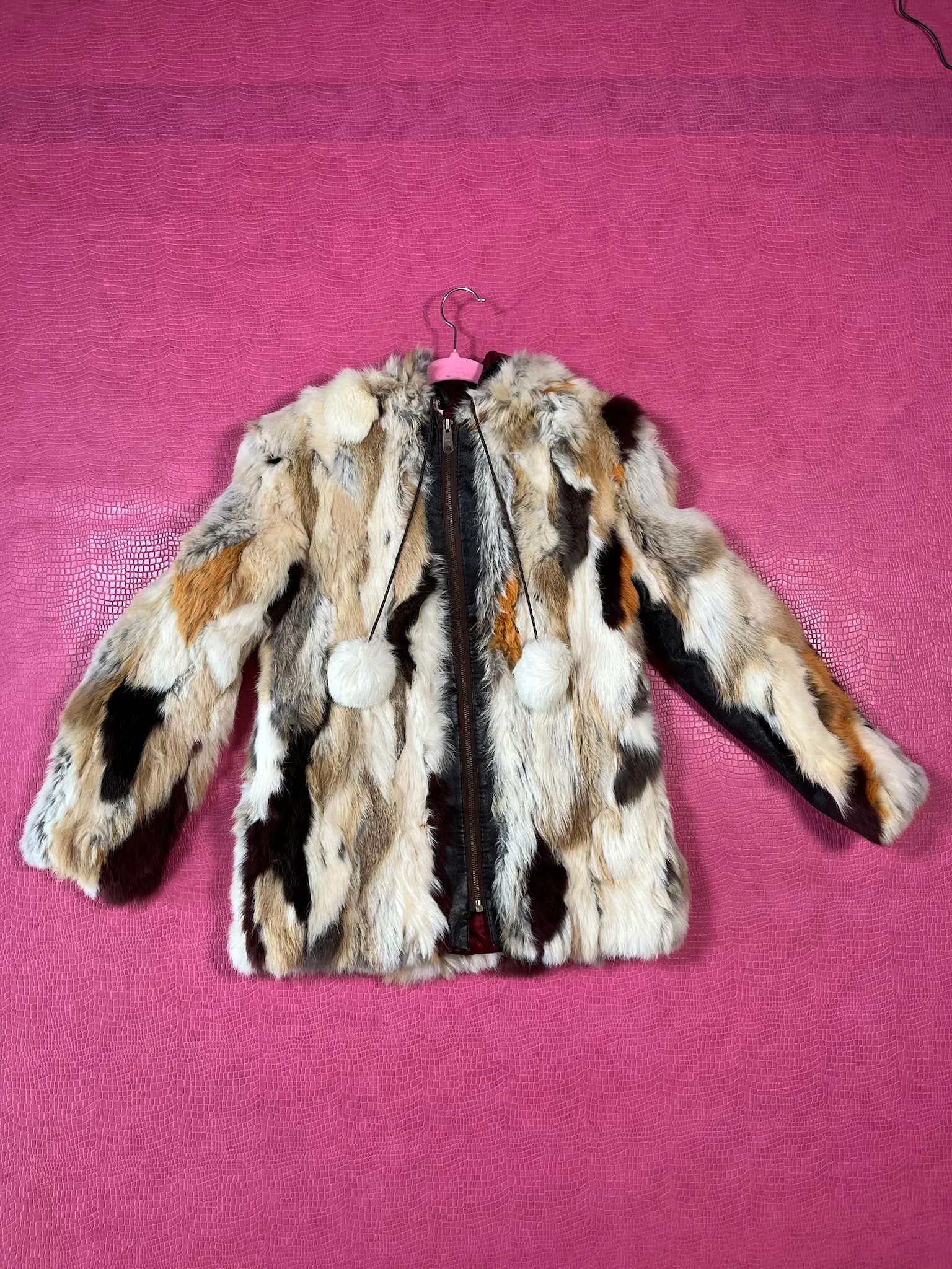 Vintage 70s "Caravelle" Mixed Rabbit Hair Jacket - Best Fits Size XS-M