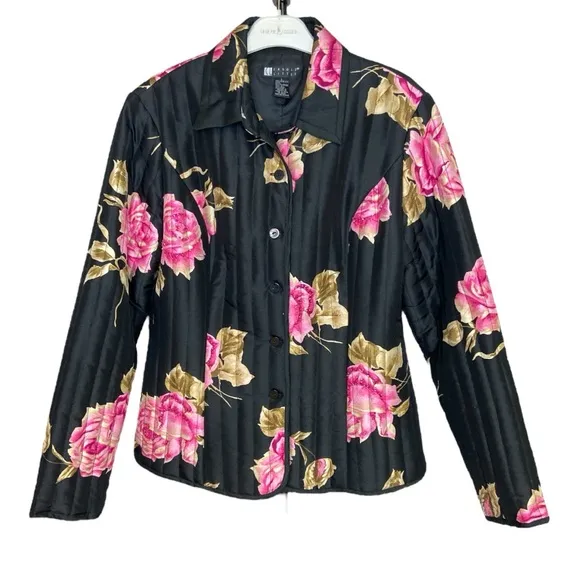Vintage Carole Litlle quilted jacket size L