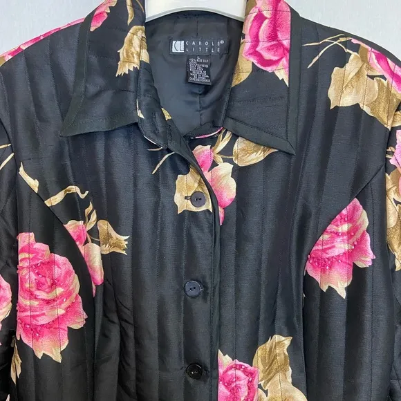 Vintage Carole Litlle quilted jacket size L