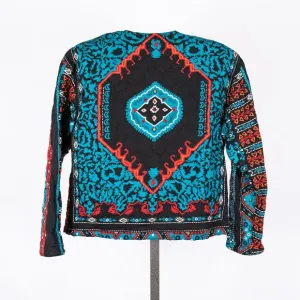 Vintage Carole Little Saint Tropez West Quilted Boho Southwestern Jacket SMALL