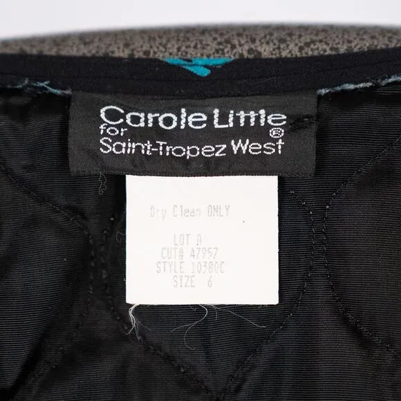 Vintage Carole Little Saint Tropez West Quilted Boho Southwestern Jacket SMALL