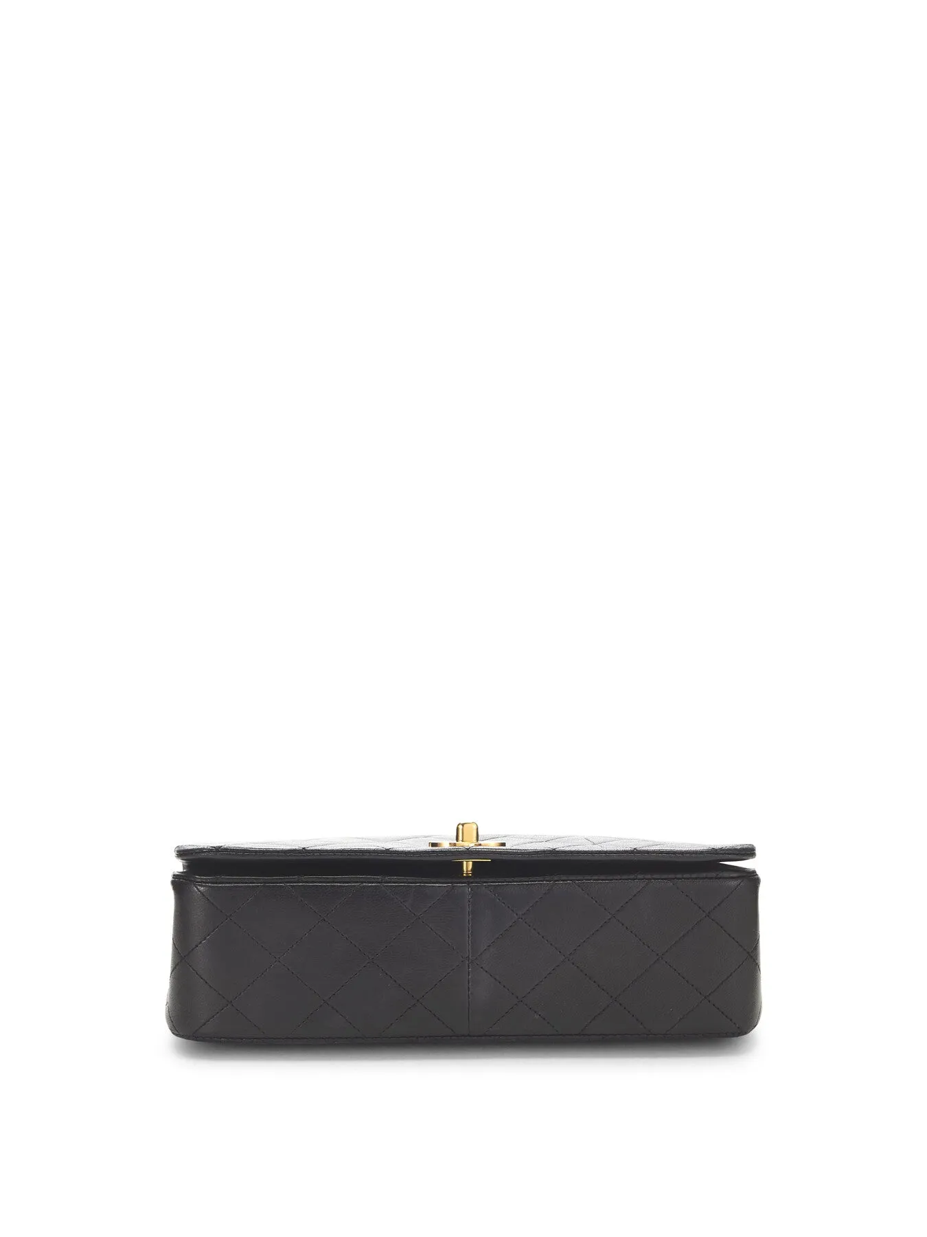 Vintage Chanel Black Lamb Full Flap Bag 9