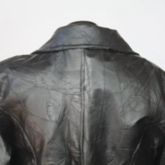 Vintage Genuine Leather Zip-Up Suit Jacket - Thrifted &amp; Gently Worn - XXXL