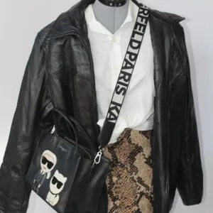 Vintage Genuine Leather Zip-Up Suit Jacket - Thrifted &amp; Gently Worn - XXXL