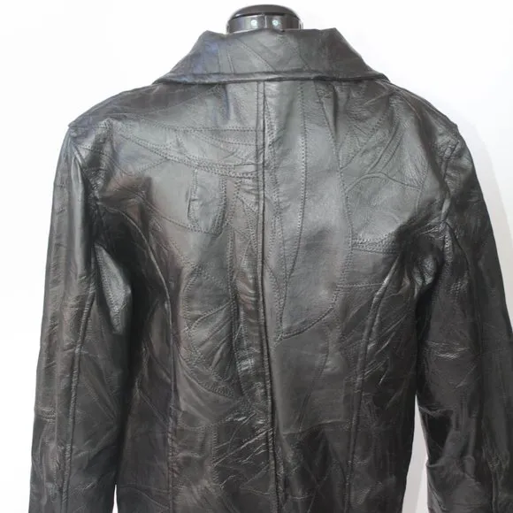 Vintage Genuine Leather Zip-Up Suit Jacket - Thrifted &amp; Gently Worn - XXXL