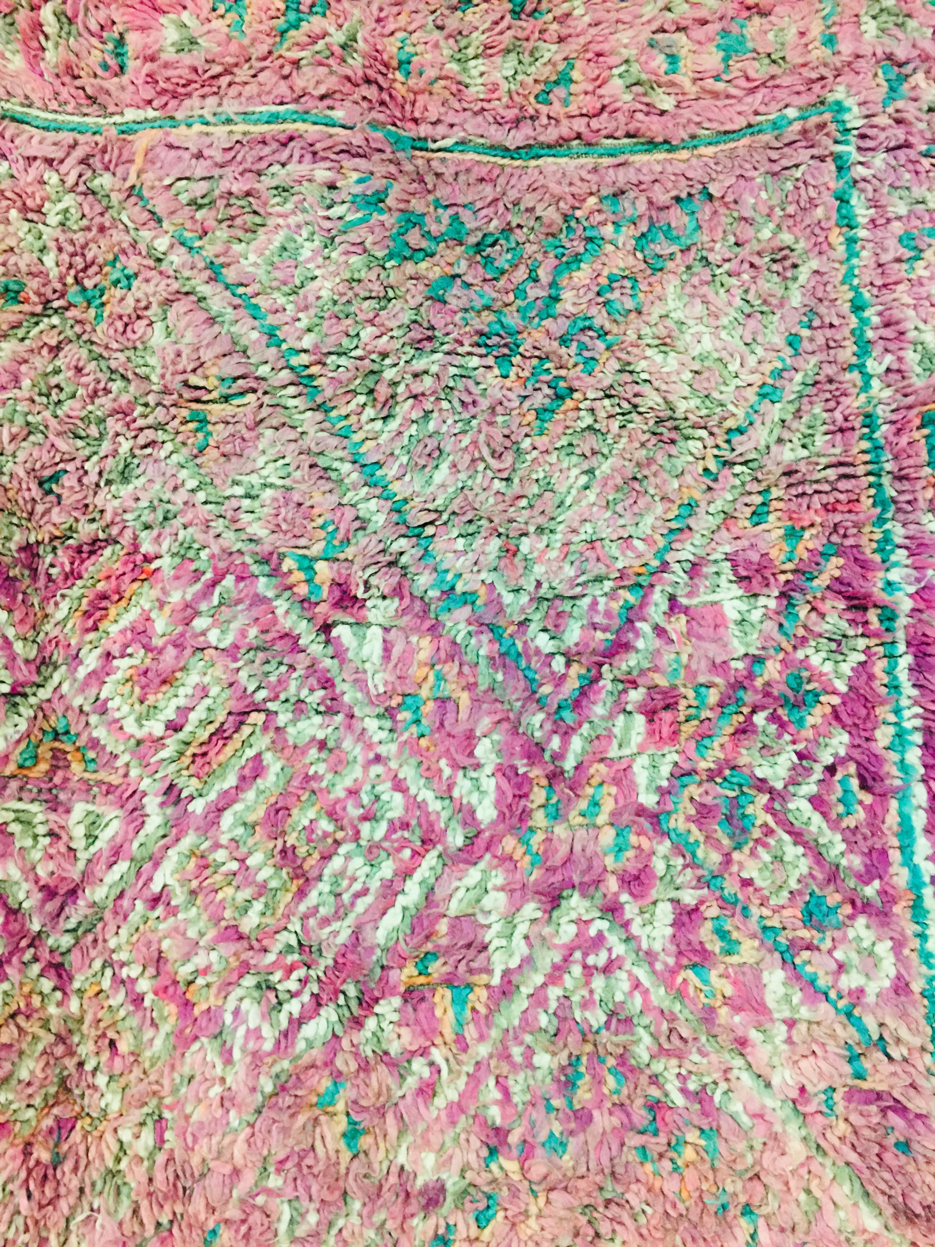 Vintage Magenta   Teal Beni Mguild  7’x11’