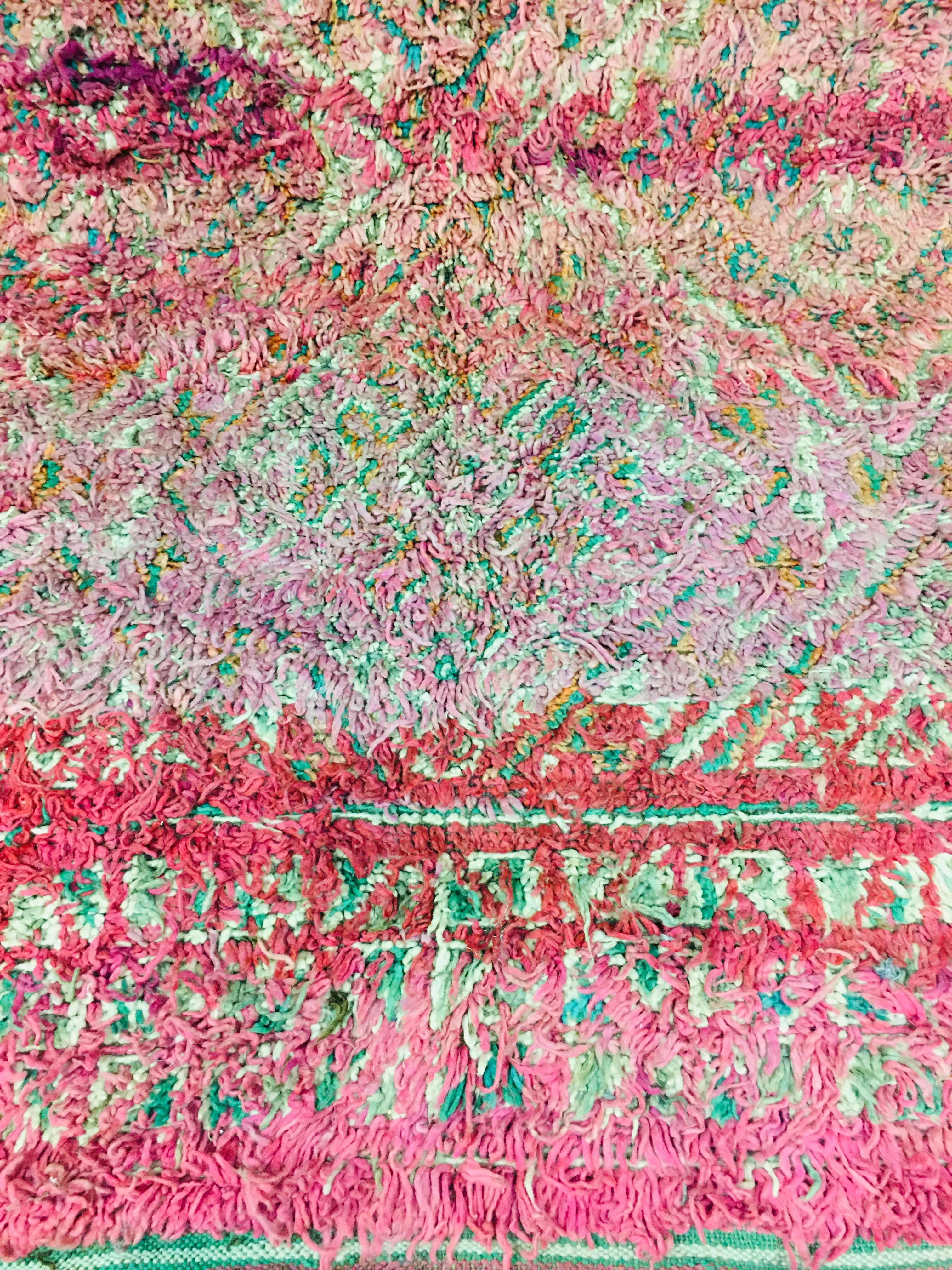 Vintage Magenta   Teal Beni Mguild  7’x11’