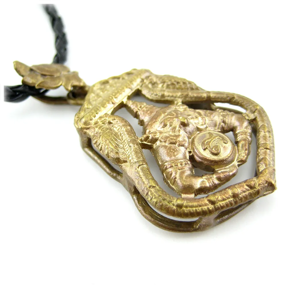 Vintage Phra Rahu Eats The Sun Hindu & Buddhist Eclipse Protection Amulet
