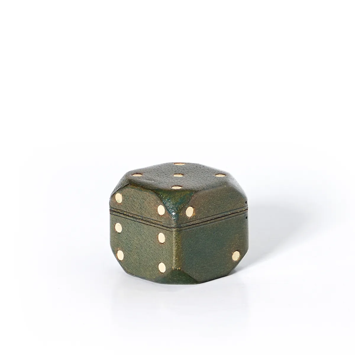 Vintage Poker Dice & Leather Box